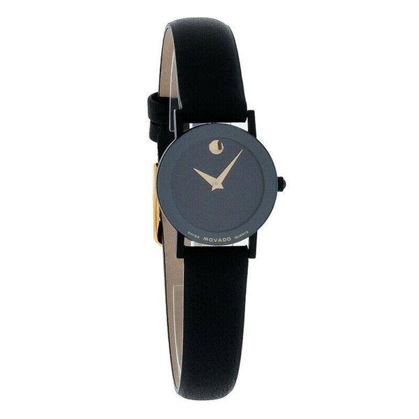 Movado Women's 0602655 Museum Black Leather Watch