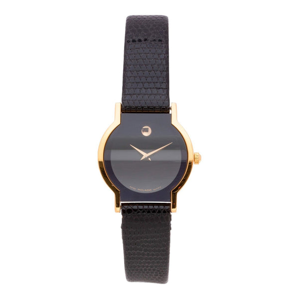 Movado Women's 0602773 Horizon Black Leather Watch