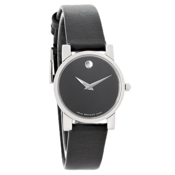 Movado Women's 0604231 Museum Black Leather Watch