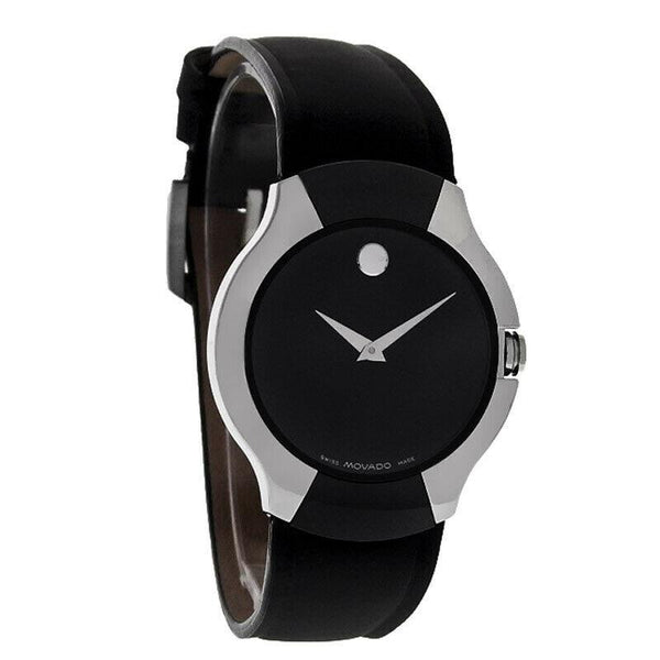 Movado Women's 0604460 Allia  Black Leather Watch