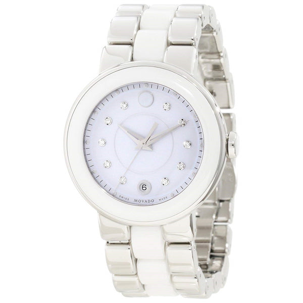 Movado Women's 0606540 Cerena Diamond White Ceramic Watch