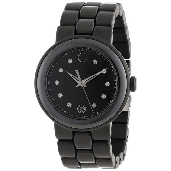 Movado Women's 0606693 Cerena Black Ceramic and Stainless Steel Watch