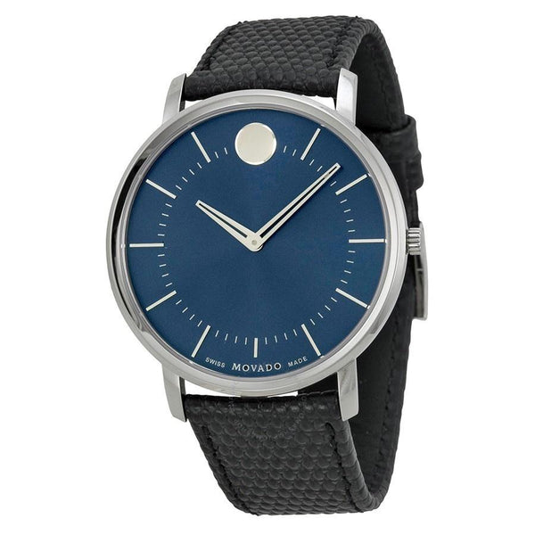 Movado Men's 0606846 TC Black Leather Watch