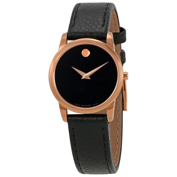 Movado Women's 0607061 Museum Black Leather Watch