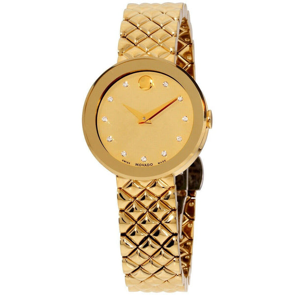 Movado Women's 0607107 Sapphire Gold-Tone Stainless Steel Watch