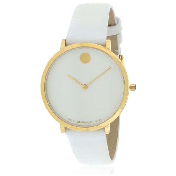 Movado Men's 0607138 Museum 70th Anniversary White Leather Watch