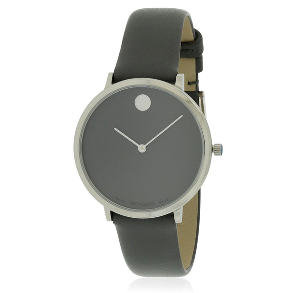 Movado Women's 0607144 Museum Dot Grey Leather Watch