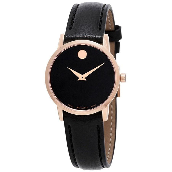 Movado Women's 0607276 Museum Classic Black Leather Watch