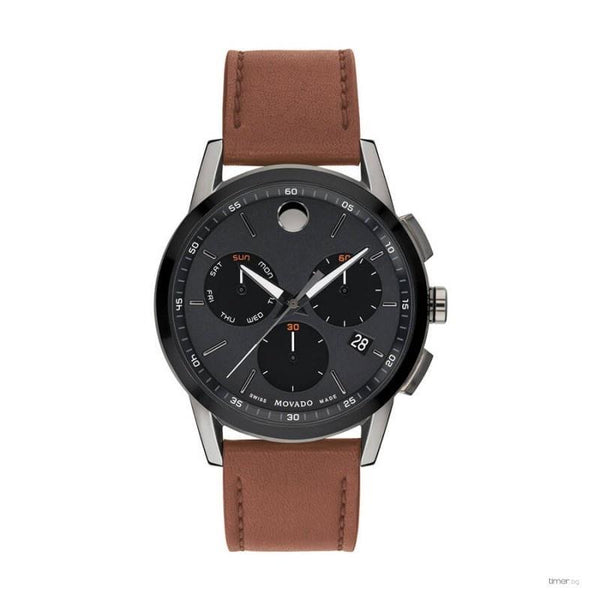 Movado Men's 0607290 Museum Sport  Chronograph Brown Leather Watch