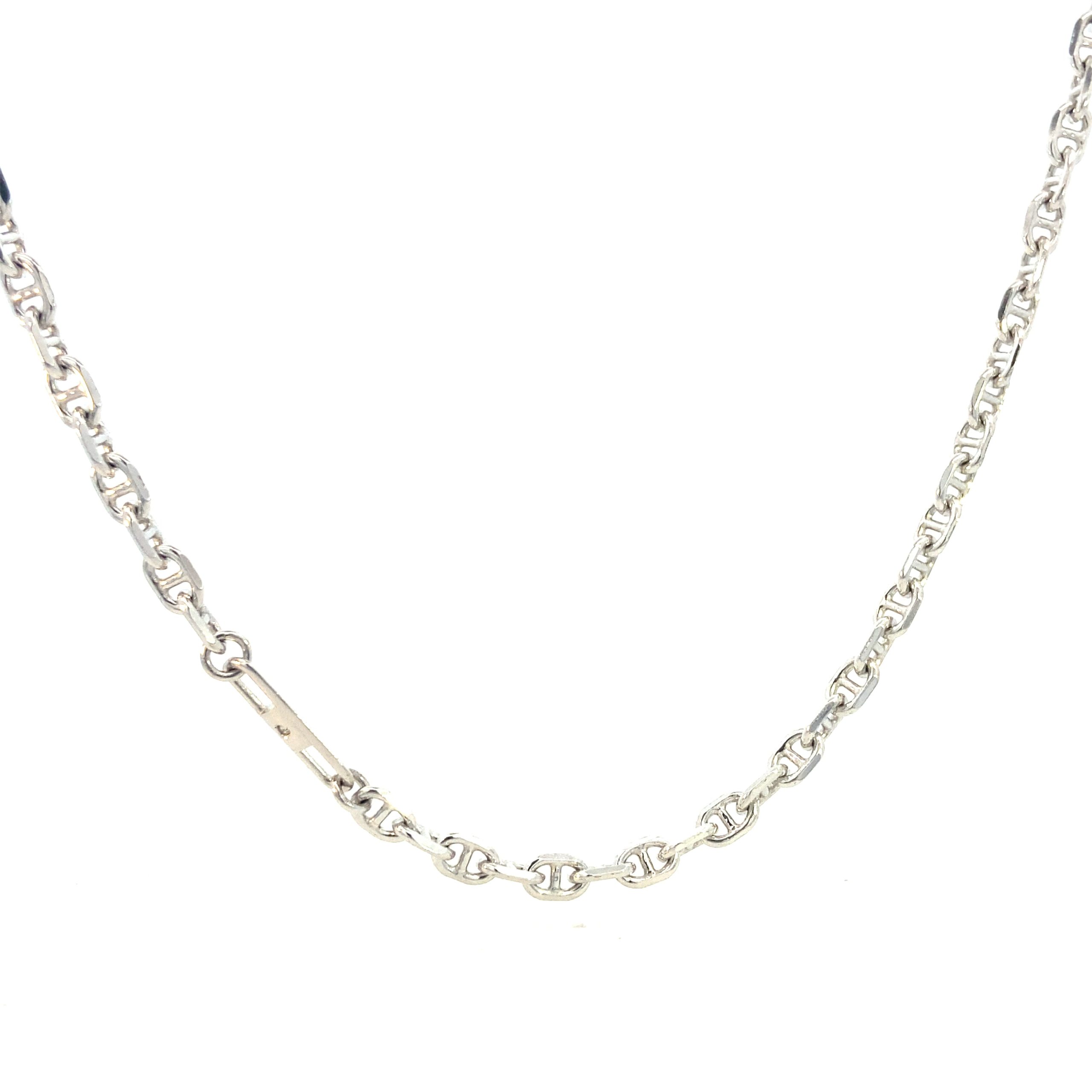 Rhodium Silver Necklace with Plated Silver Elemnet
