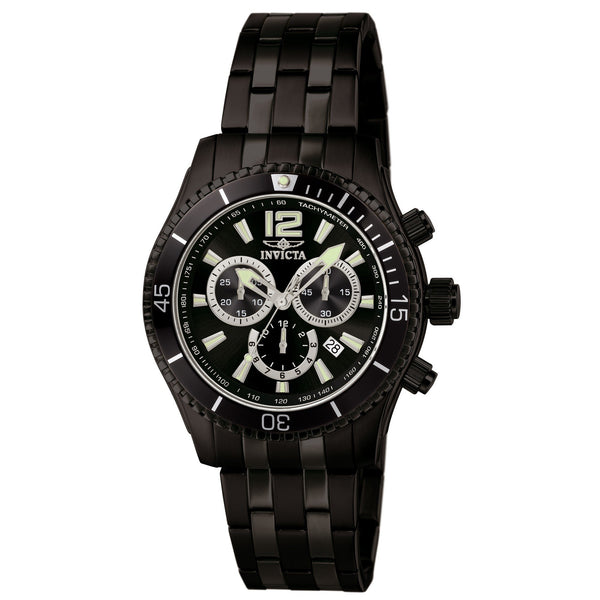 Invicta Men's 0624 Specialty Chronograph Black Stainless Steel Watch