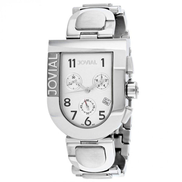 Jovial Men's 06401-GSLC-02 Classic Chronograph Stainless Steel Watch