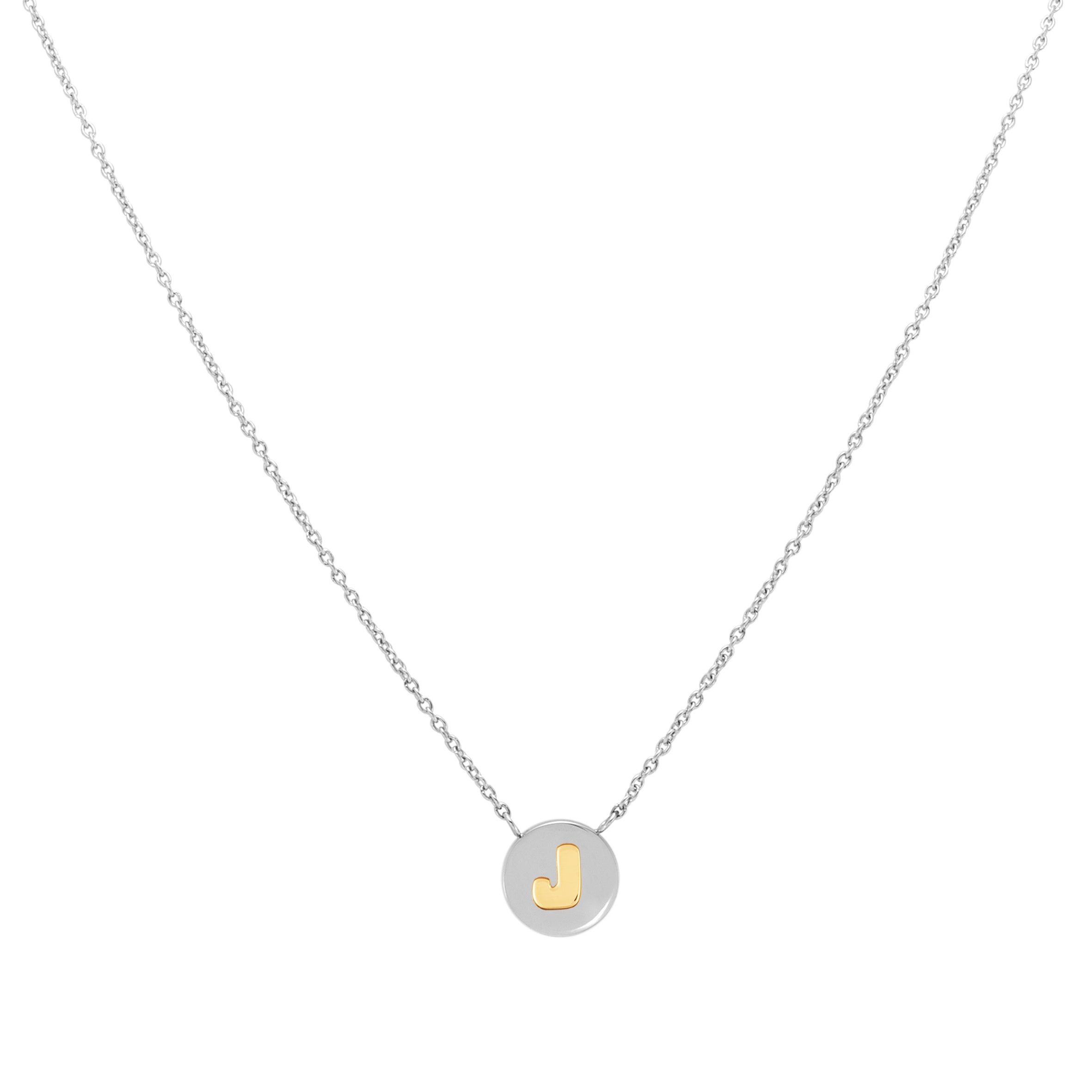 Necklace with Letter J in Gold