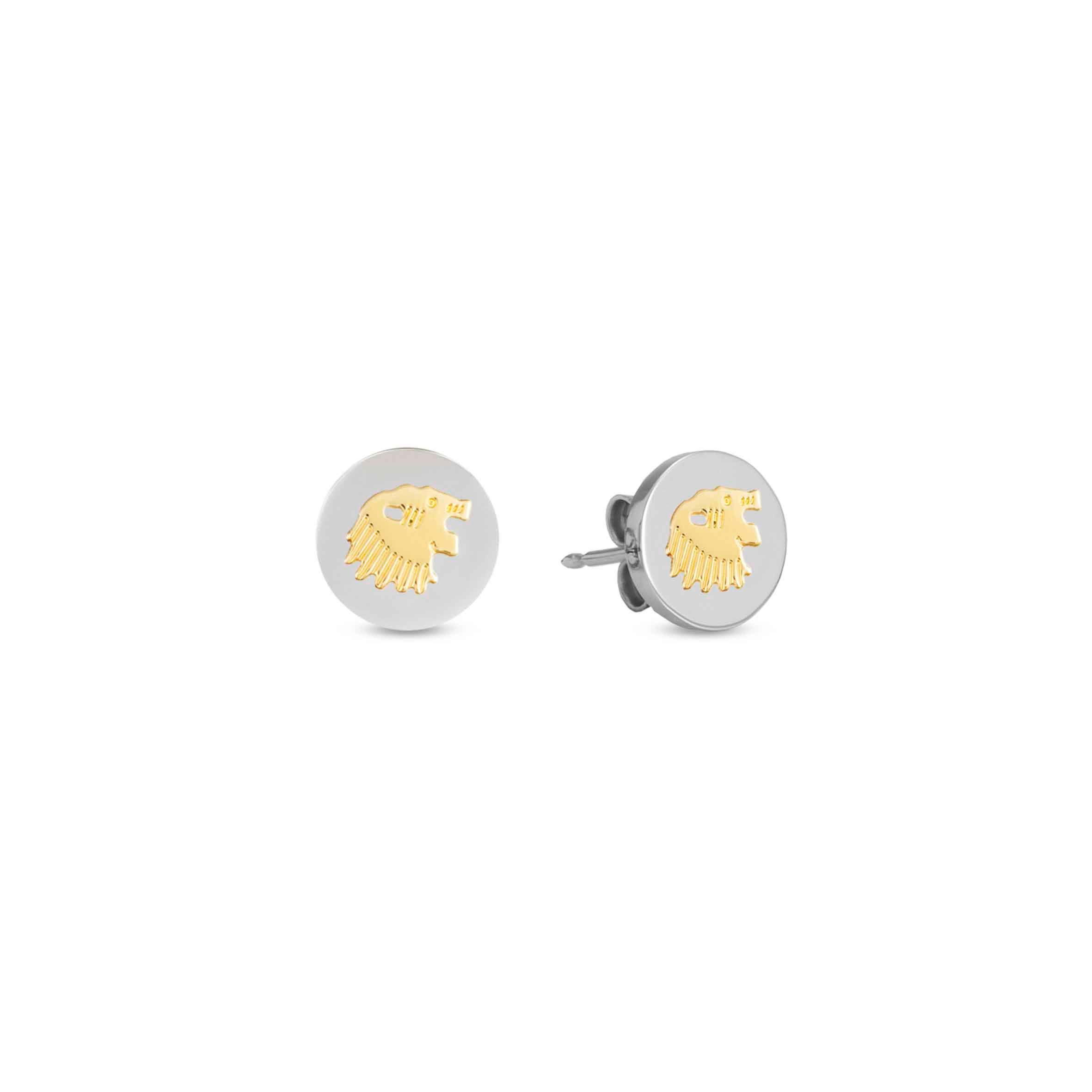 Earrings with Leo symbol in Gold