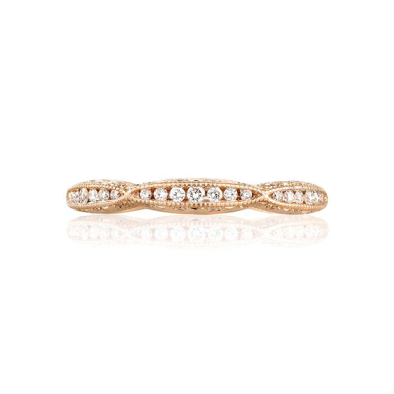 Tacori 18k Rose Gold Crescent Diamond Eternity Wedding Band - 2645B12PK