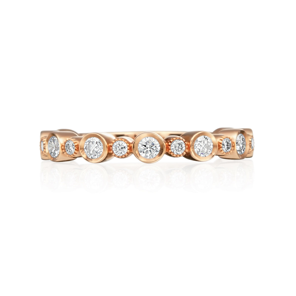 Moyer Collection 14K Gold 0.53ctw Round Brilliant Diamond Bezel Set Band- 072686