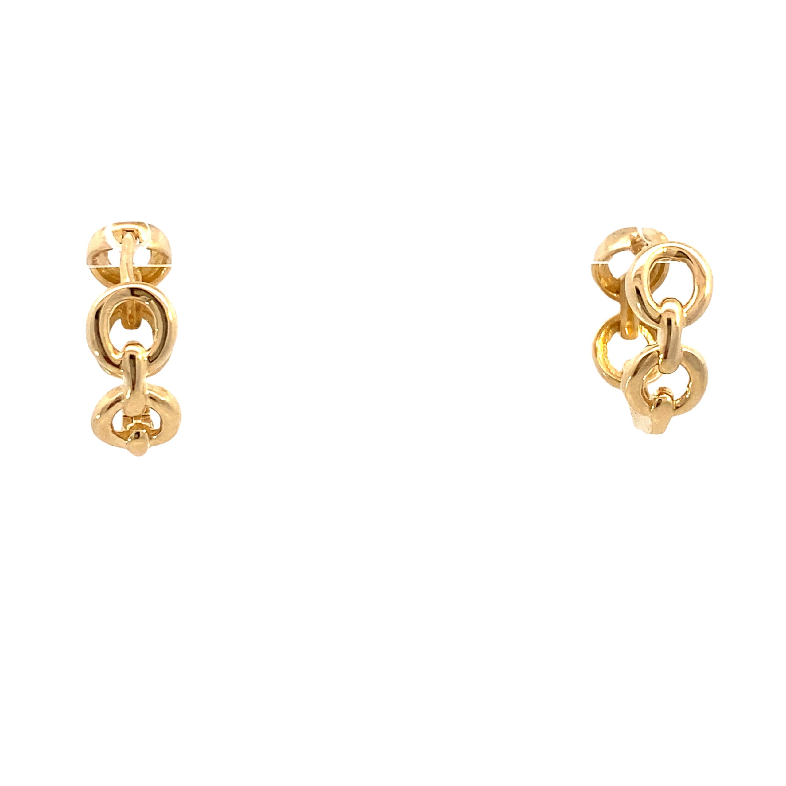 14K Gold O Link Hoops