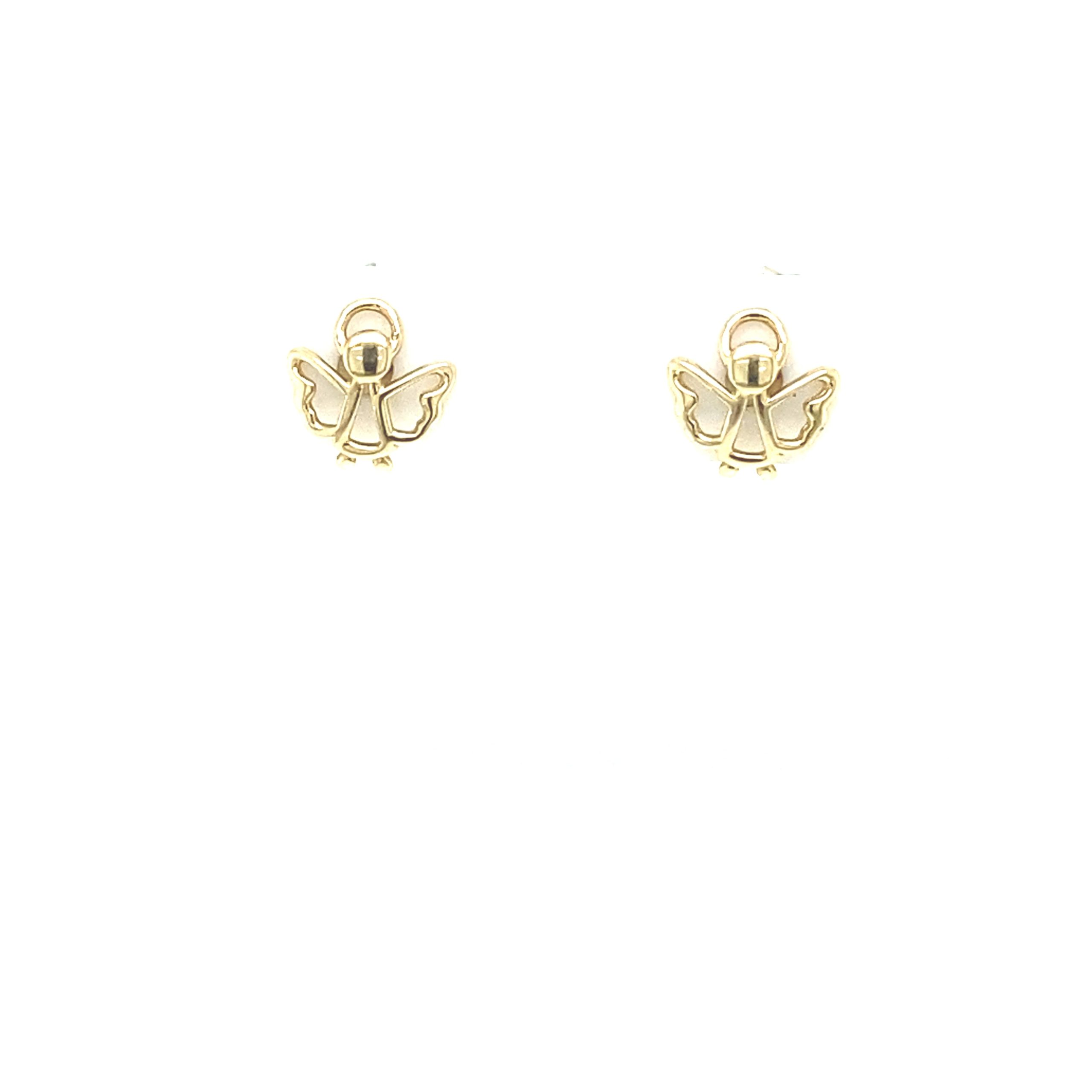 Small Stud Angel Earrings