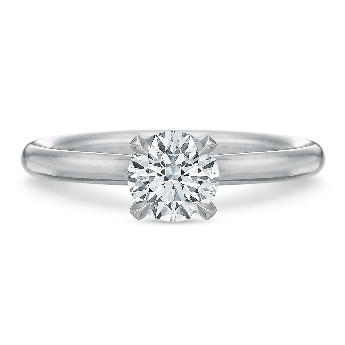Modern Aire Round Solitaire Diamond Engagement Ring