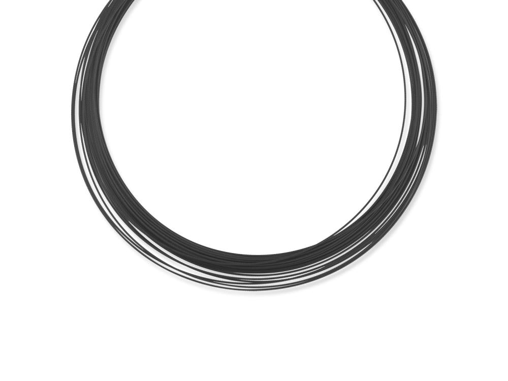 Alor Black cable, 18 karat White Gold and stainless steel. Imported.