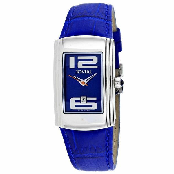 Jovial Women's 08007-LSL-03 Classic Blue Leather Watch