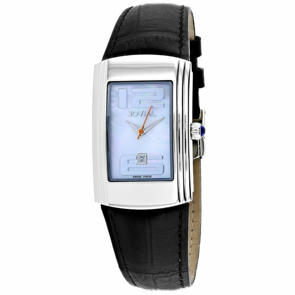 Jovial Women's 08007-LSL-20 Classic Black Leather Watch