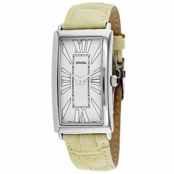 Jovial Men's 08036-MSL-10 Classic Beige Leather Watch