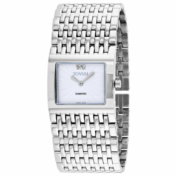 Jovial Women's 08037-MSM-02 Diamond Stainless Steel Watch