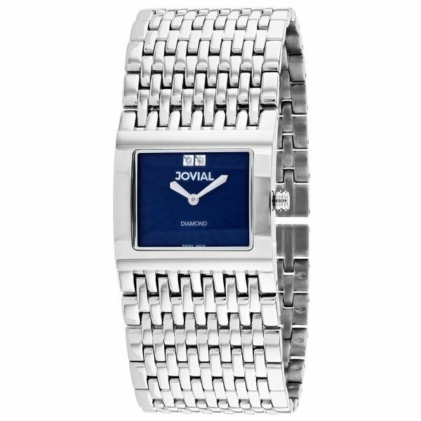 Jovial Women's 08037-MSM-03 Diamond Stainless Steel Watch