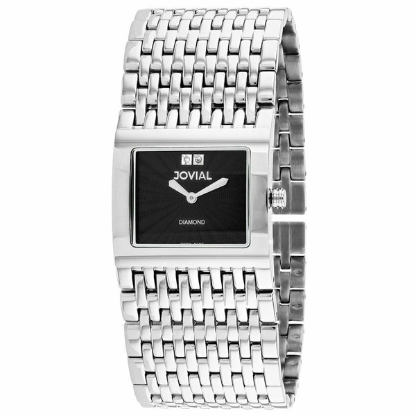 Jovial Women's 08037-MSM-04 Diamond Stainless Steel Watch