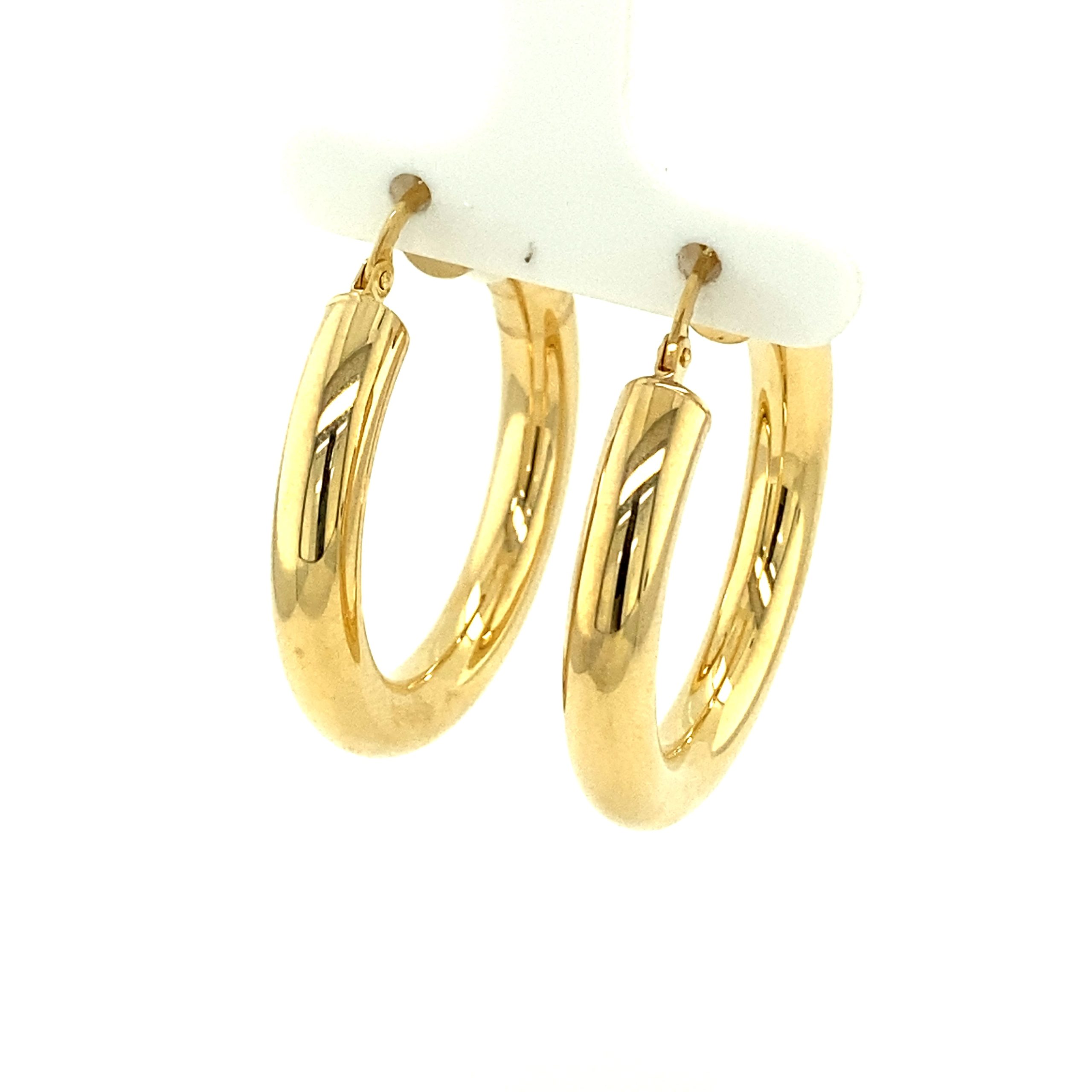 14k Gold Bold Hoops Earrings