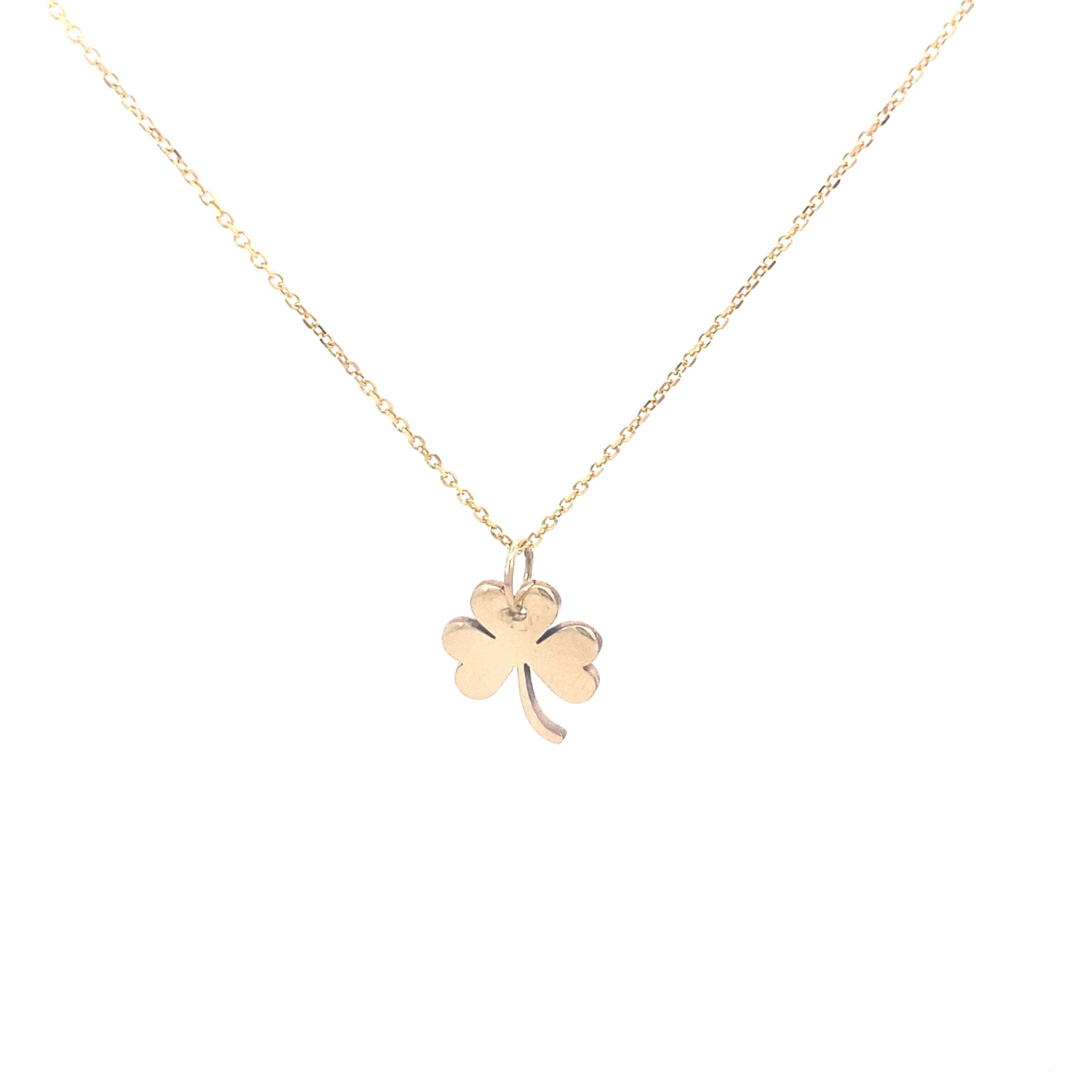 14K Gold Custom Clover Pendant