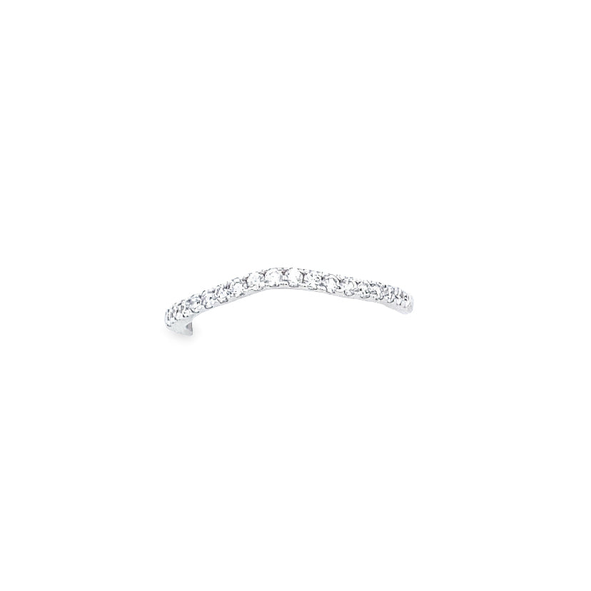14K White Gold Engagement Diamond Band 0.25ct