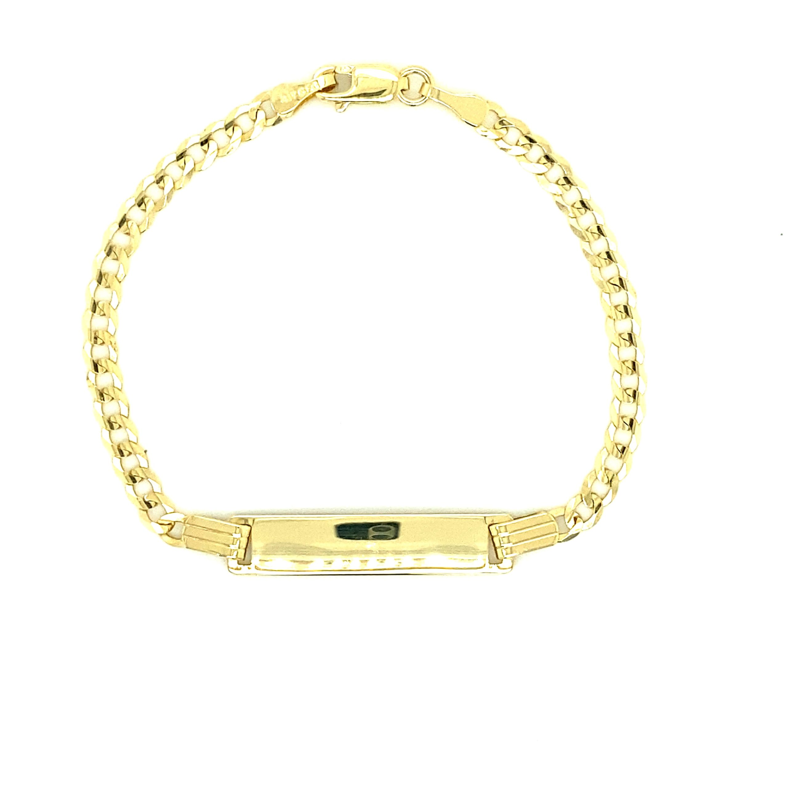 BABY CUBAN BRACELET WITH ENGRAVING PLAQUE