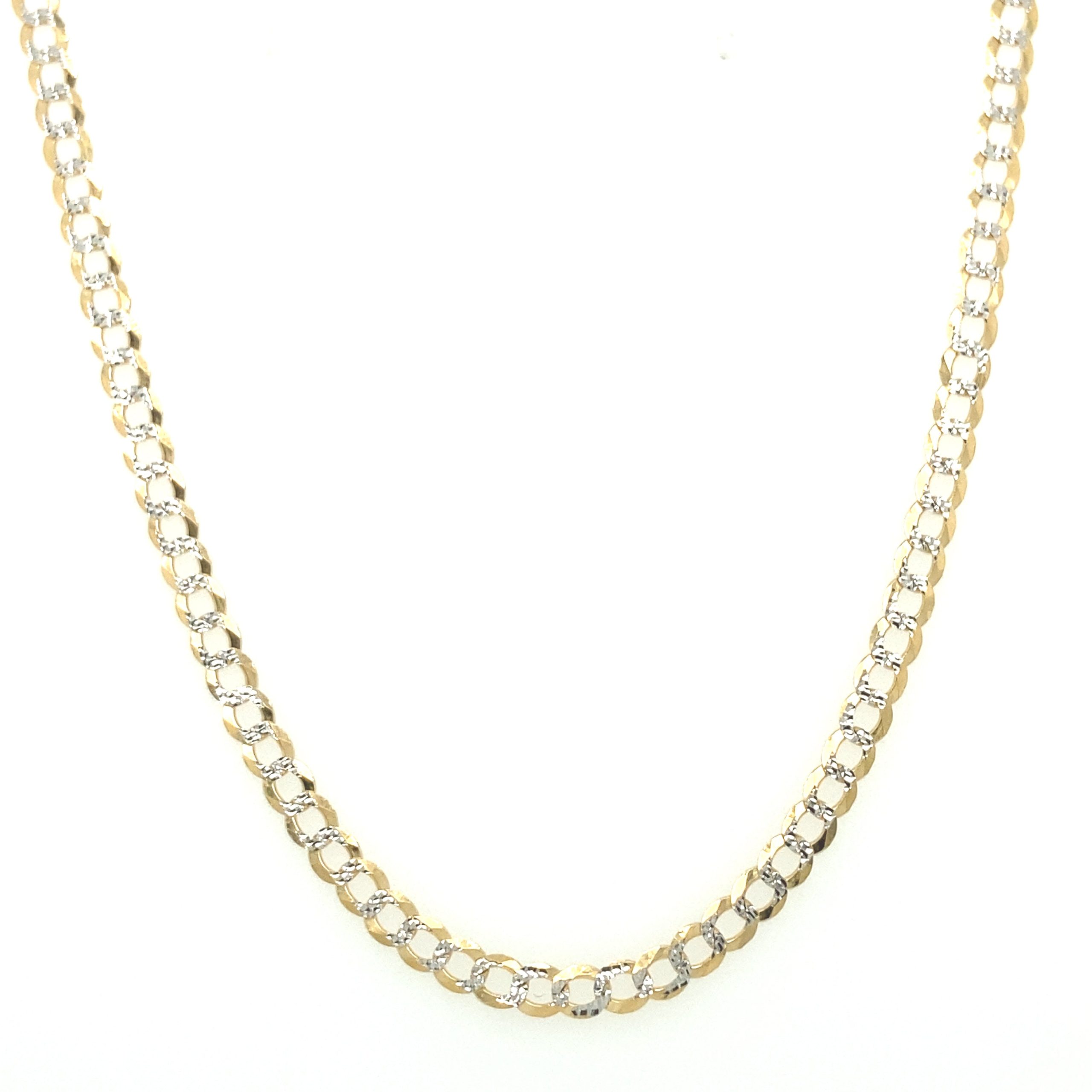 14K Gold Cuban Chain with Cut Diamond