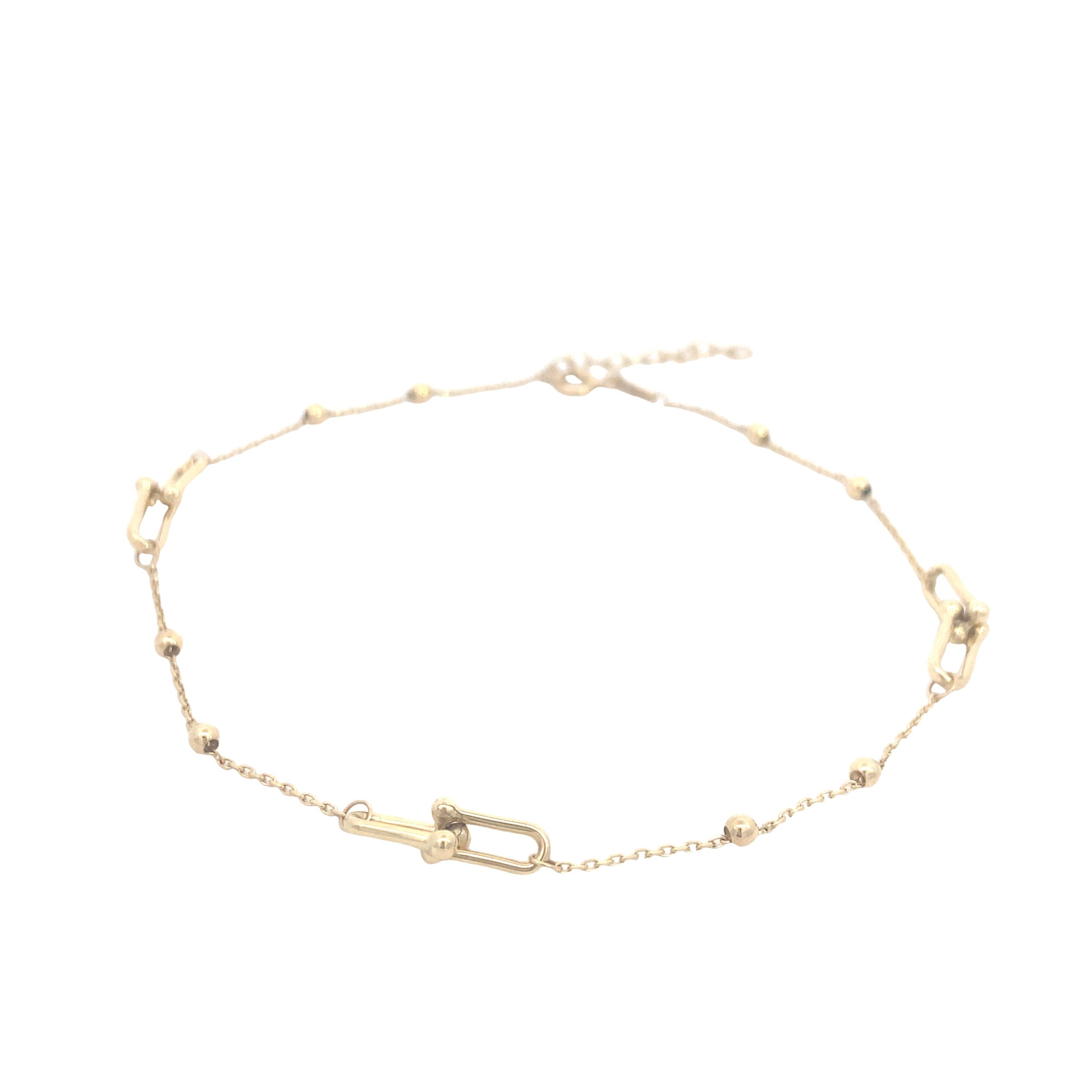 14K Gold Double Link Bracelet