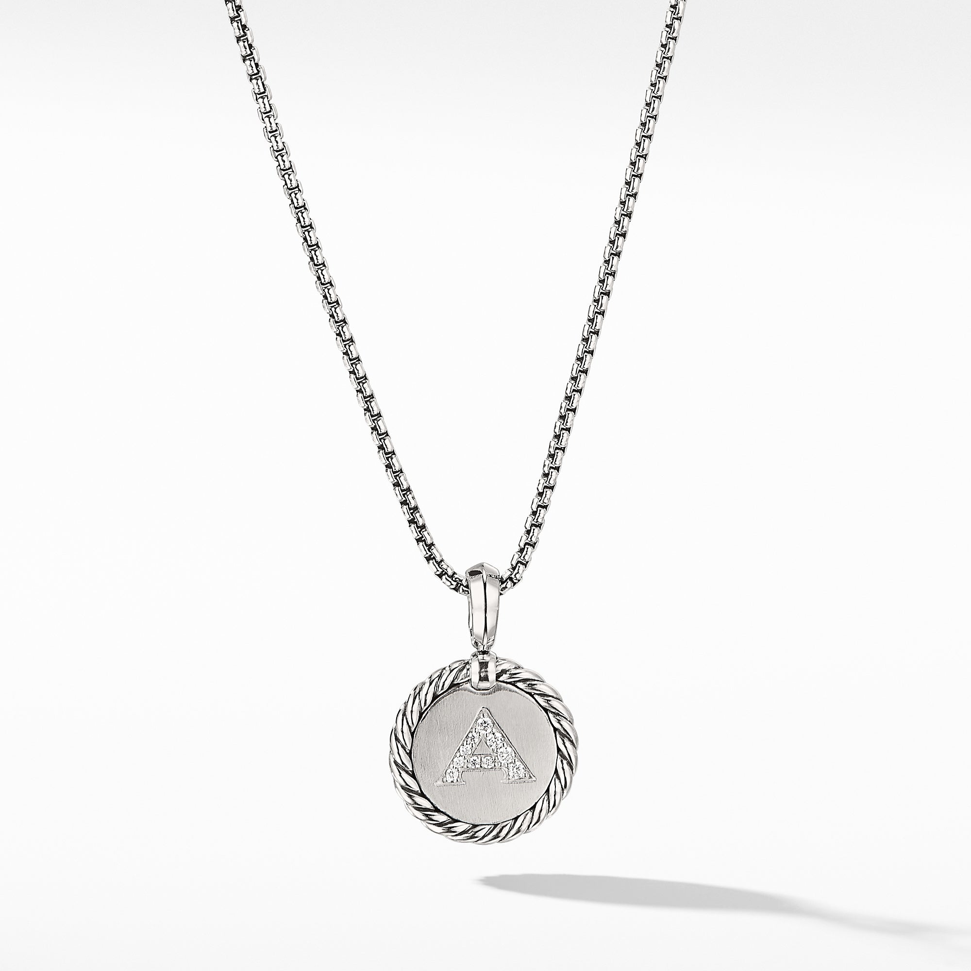 David Yurman Initial Charm Necklace with Diamonds - N14521DSSADI18