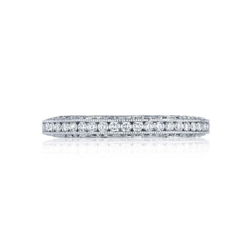 Tacori Platinum Classic Crescent Anniversary Eternity Wedding Band - HT2550B12