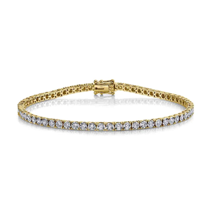 14K Yellow Gold 1.00ctw Diamond Tennis Bracelet - MFJ100SC