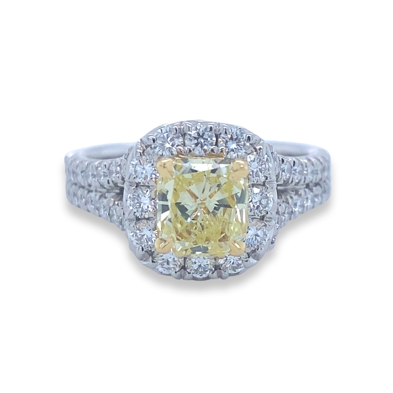 HENRI DAUSSI Yellow Diamond Engagement Ring