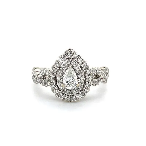14 Karat White Gold Diamond Engagement Ring