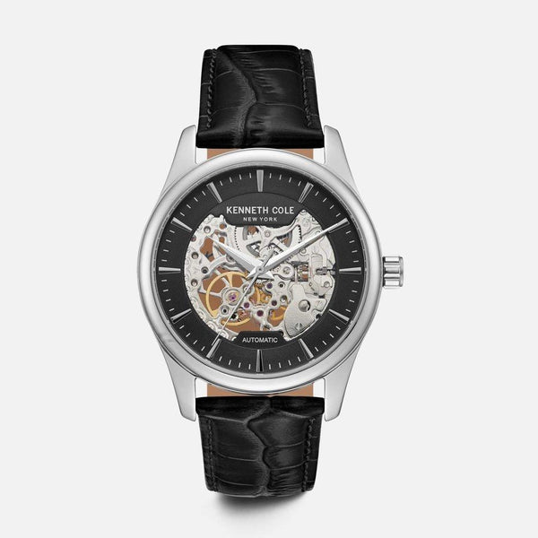 Kenneth Cole Men's 10027199 Classic Black Leather Watch