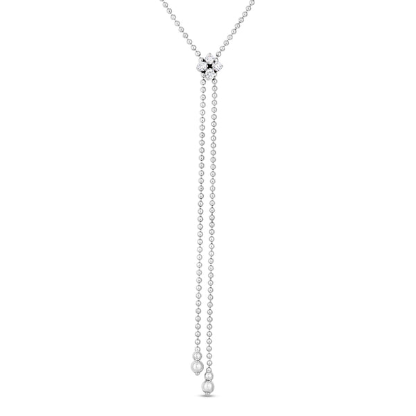 Roberto Coin Love in Verona Diamond Flower Lariat Necklace