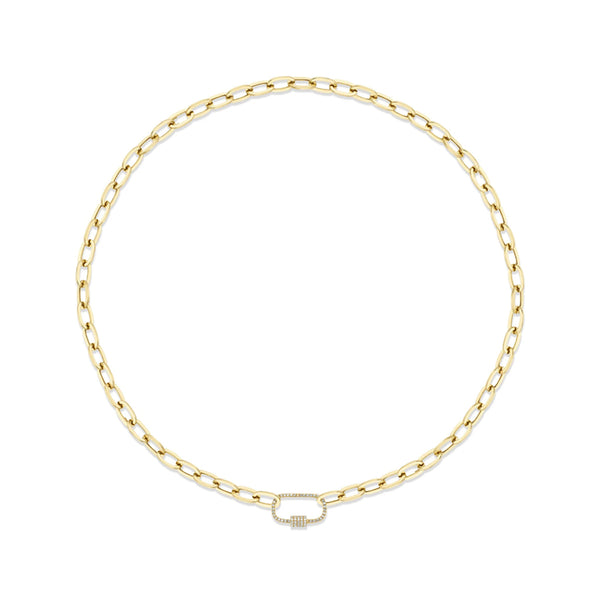 Shy Creation Kate 0.23 Ct. Diamond Paper Clip Link Necklace