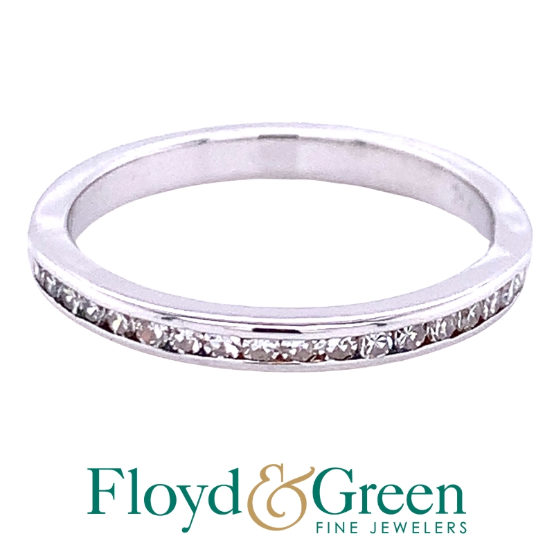 Channel Cut Diamond Wedding Band
