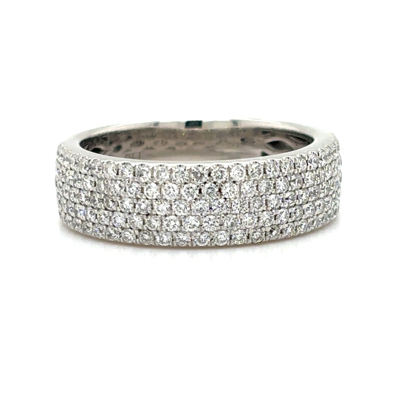 5 Row Diamond Pave Ring