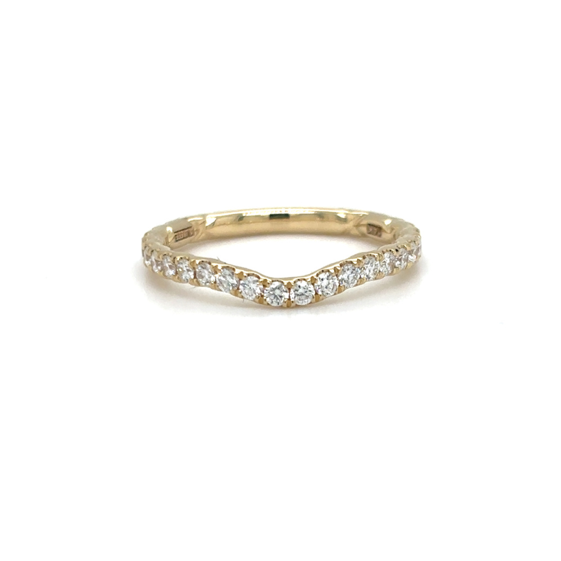 A. JAFFE Diamond Pave Curved Wedding Band