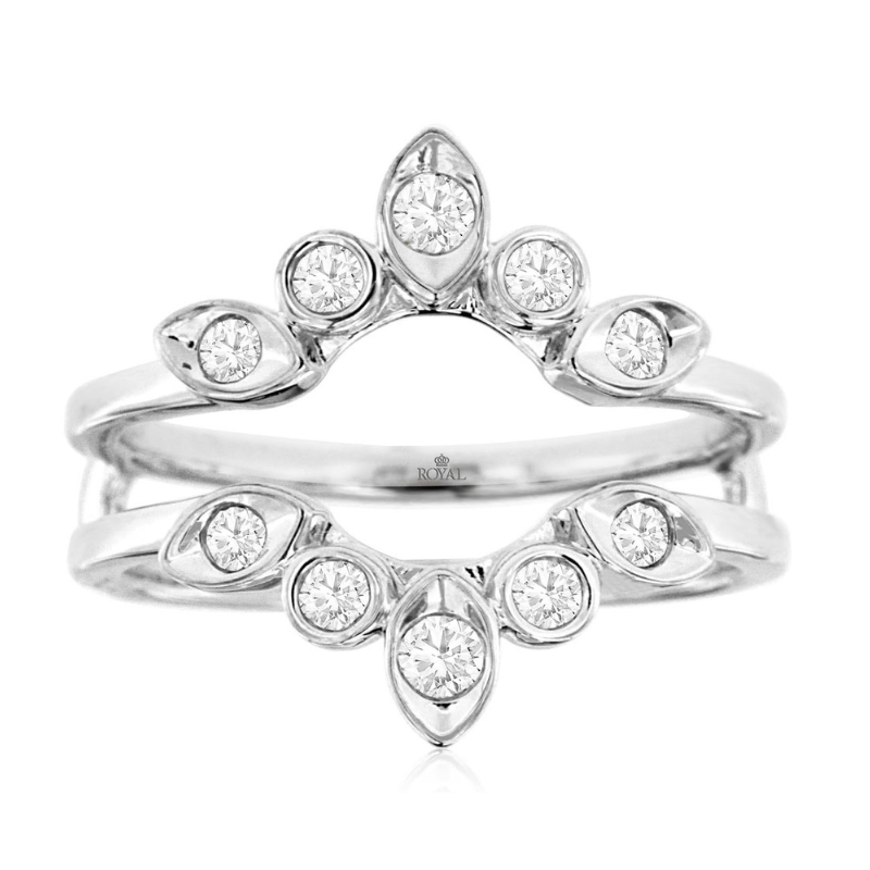 14K White Gold Diamond Wedding Jacket