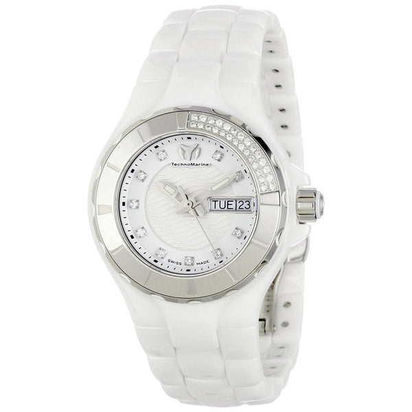TechnoMarine Women's 110023C Cruise Diamond White Ceramic Watch