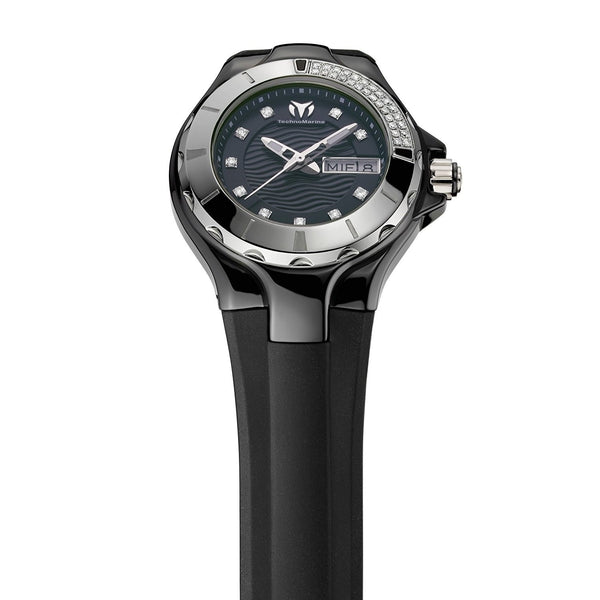 TechnoMarine Women's 110027 Cruise Diamond Black Rubber Watch